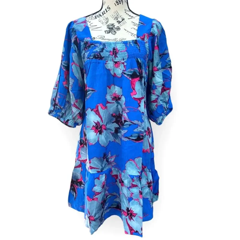 Band of the free Soria Dress Floral Blue Medium NWT - Picture 2 of 8